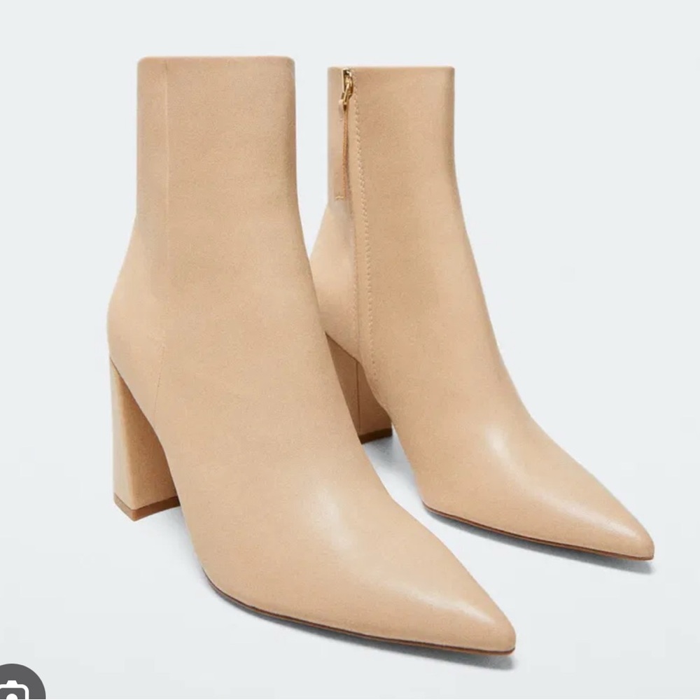 Mango ankle boots with block heel